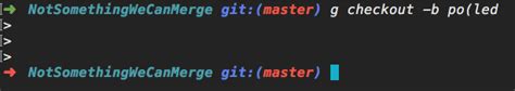 git not something we can merge